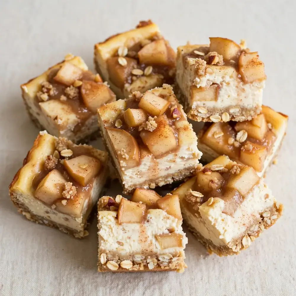 Apfel-Protein-Cheesecake-Bites