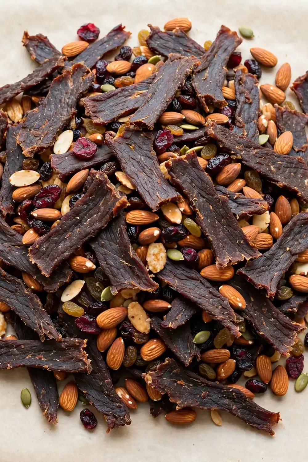 Beef Jerky and Almond Trail Mix