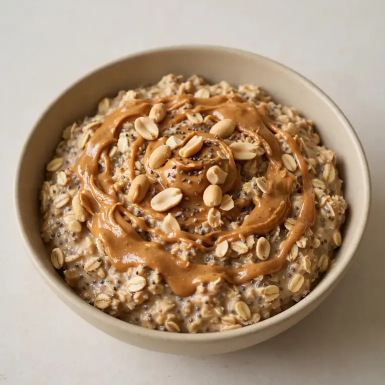 Erdnussbutter-Protein-Overnight-Oats