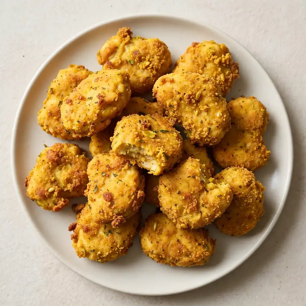 Gesunde Curry Protein-Hähnchen-Nuggets