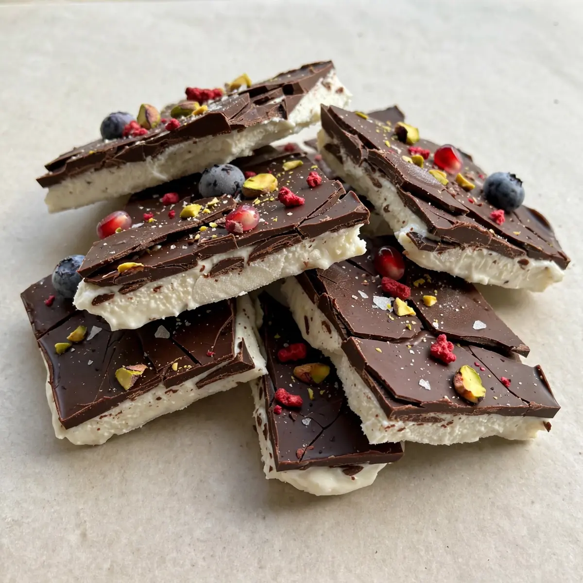 Griechischer Joghurt-Schokoladenbark