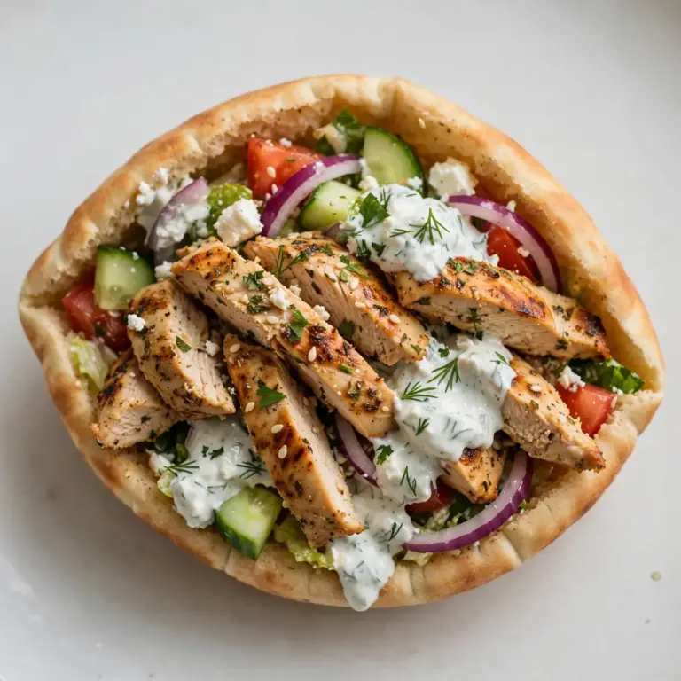 Griechisches High-Protein Chicken Pita