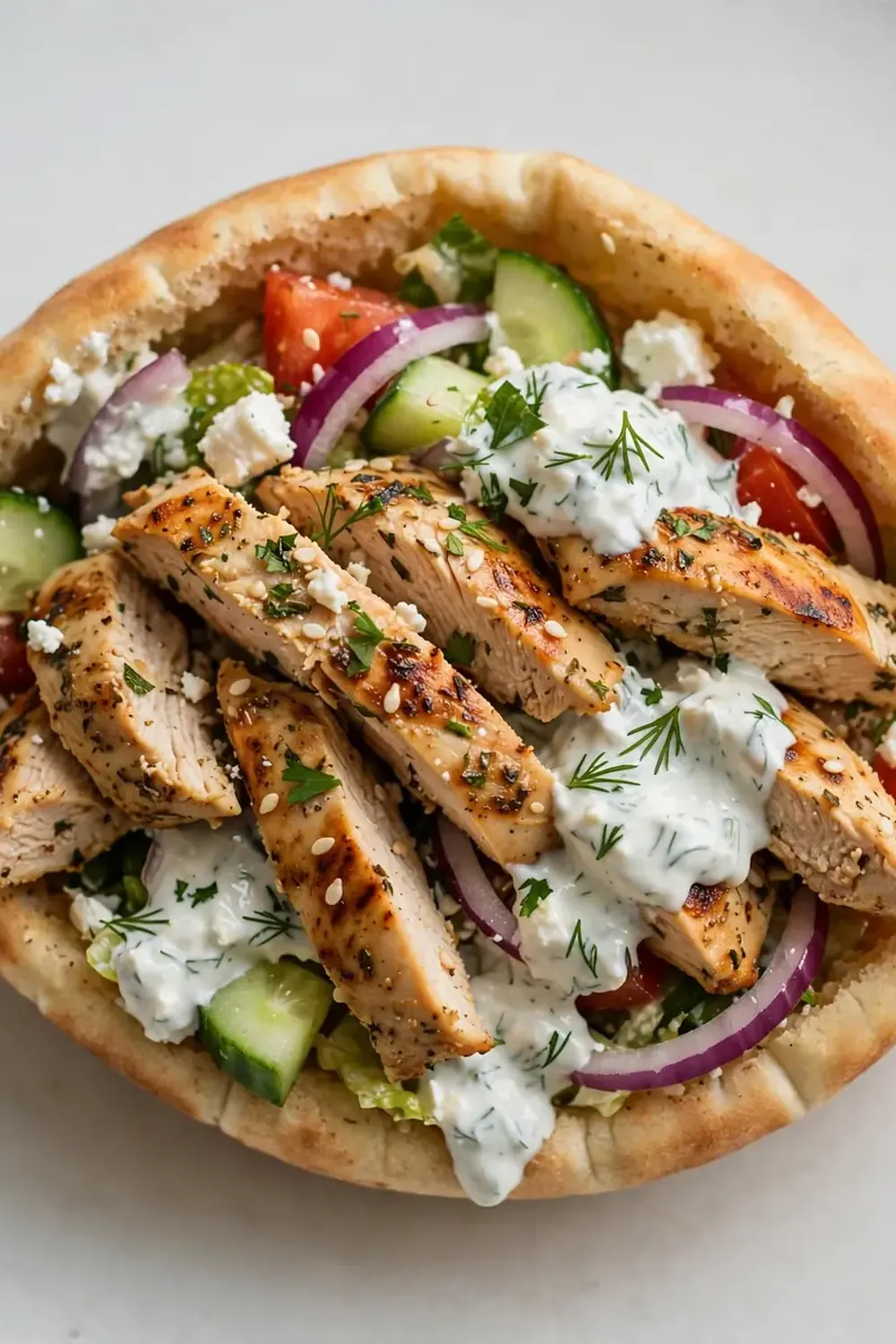 High-Protein Greek Chicken Pita