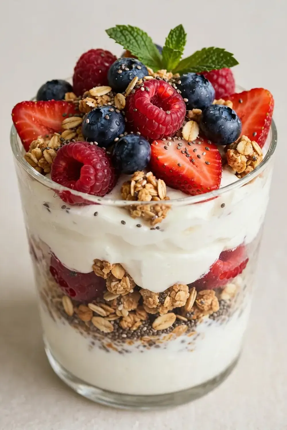 Greek Yogurt Protein Parfait with Berries