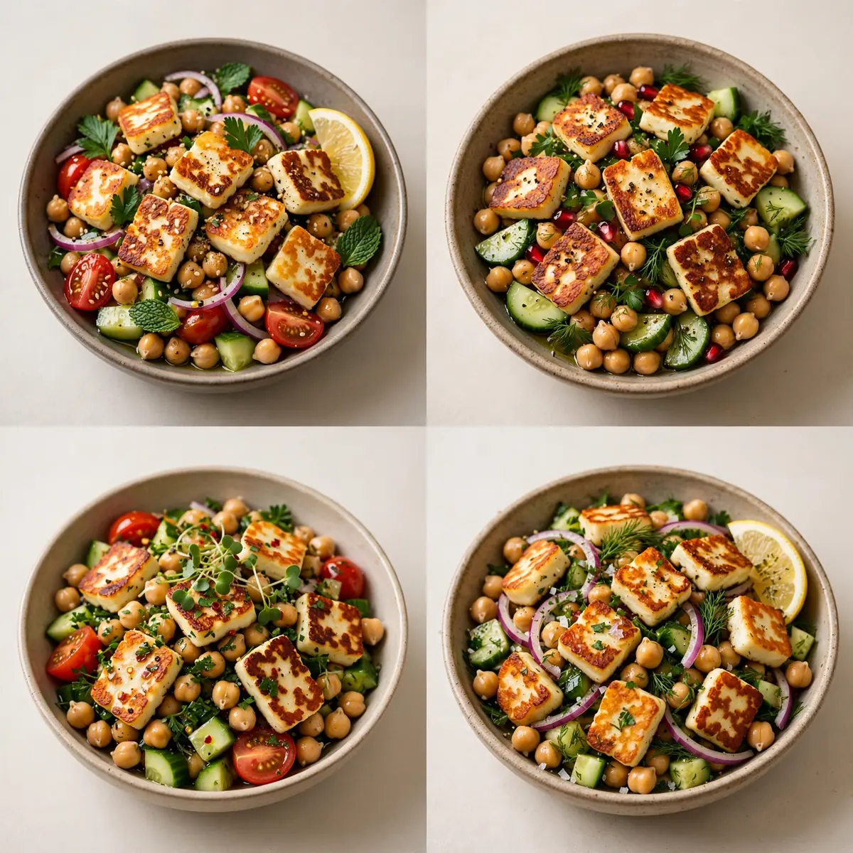 Halloumi-Kichererbsen-Salat – proteinreich & vegetarisch