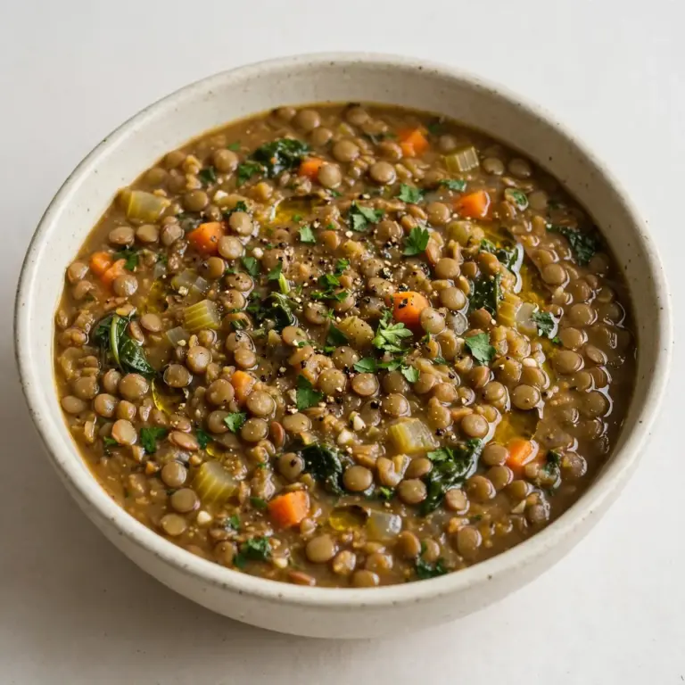 Herzhafte Protein-Linsensuppe