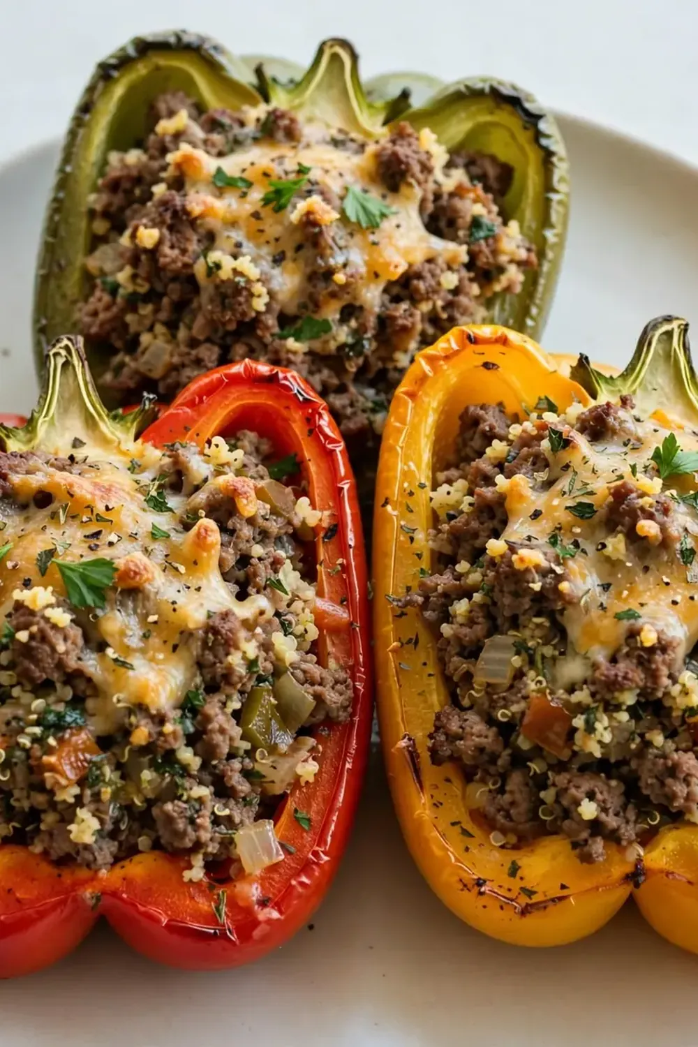 High-Protein Beef and Bell Pepper Stuffed Peppers