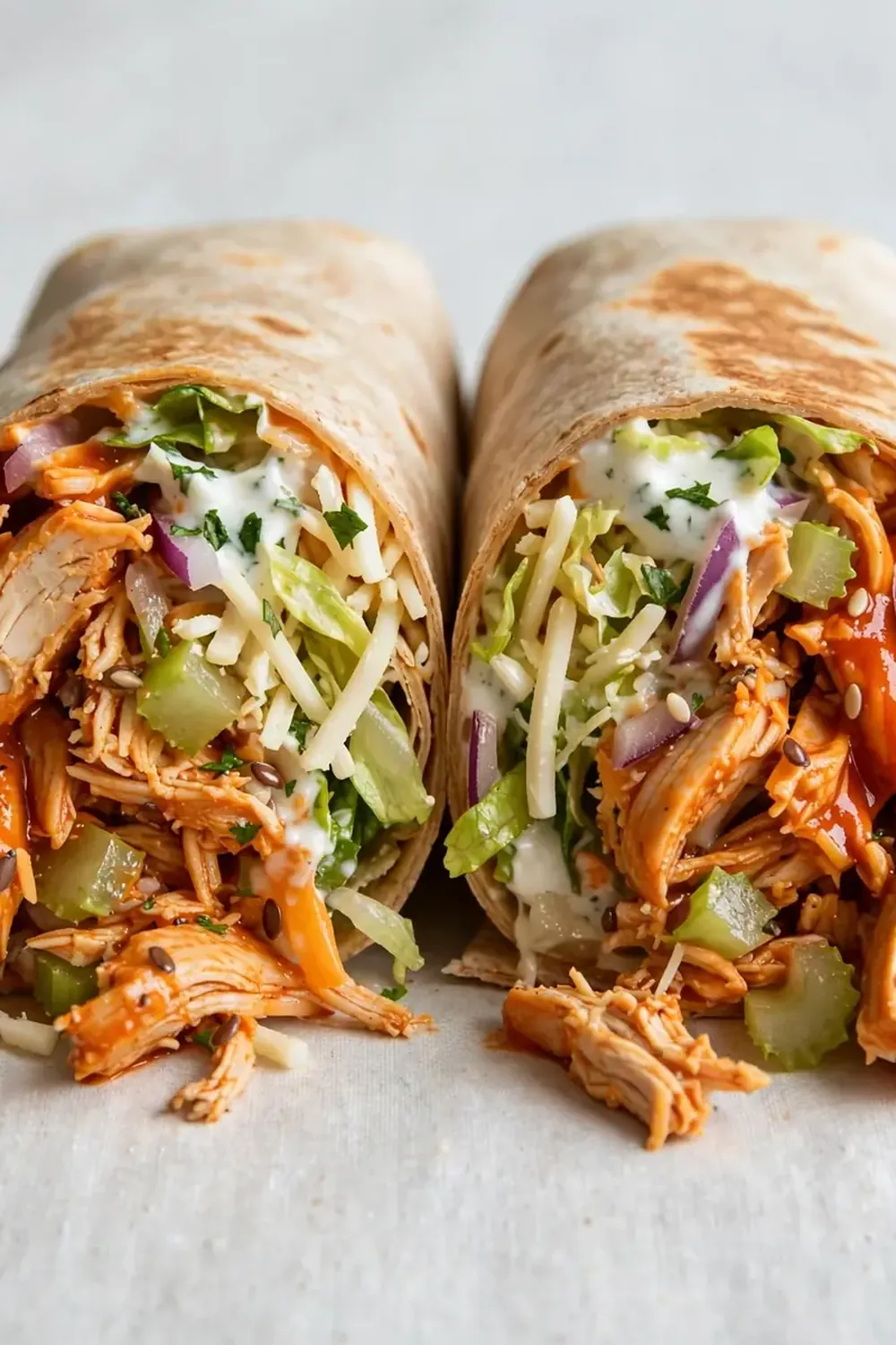High-Protein Buffalo Chicken Wrap