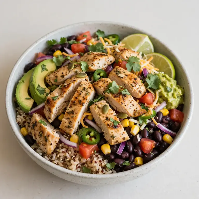 High-Protein Chicken Burrito Bowl – proteinreicher Genuss