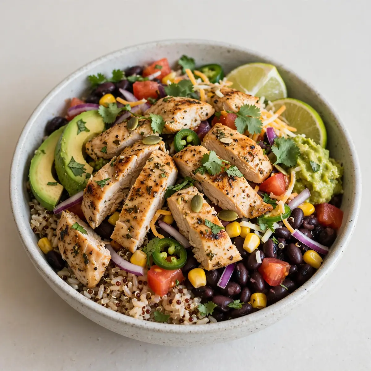 High-Protein Chicken Burrito Bowl – proteinreicher Genuss