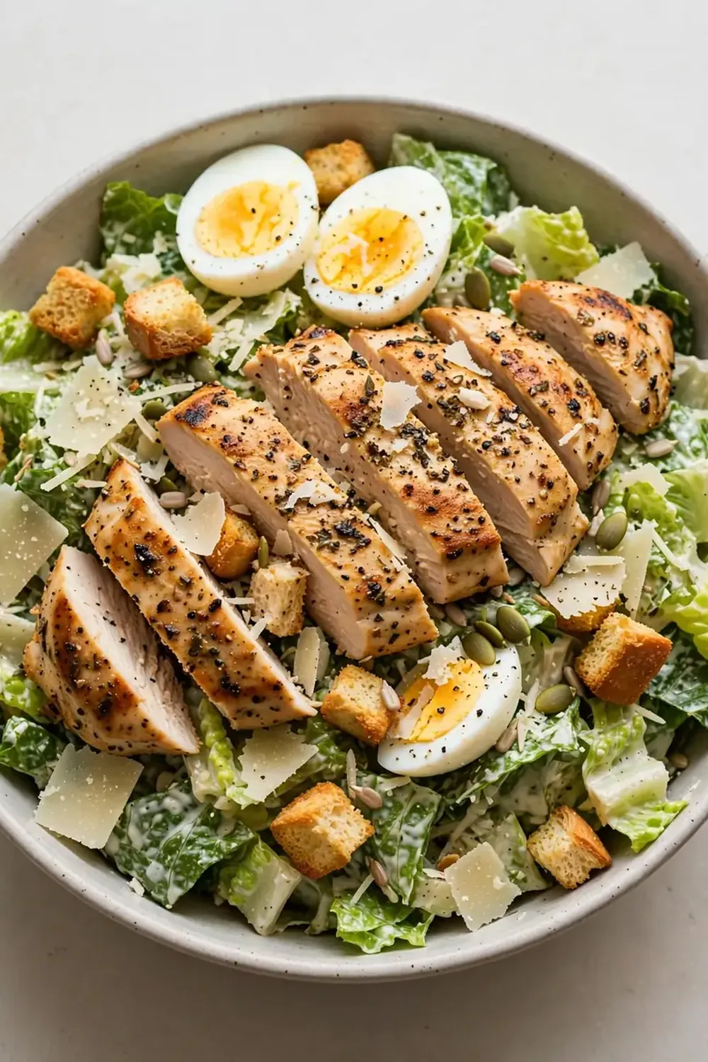 High-Protein Chicken Caesar Meal Prep Salad
