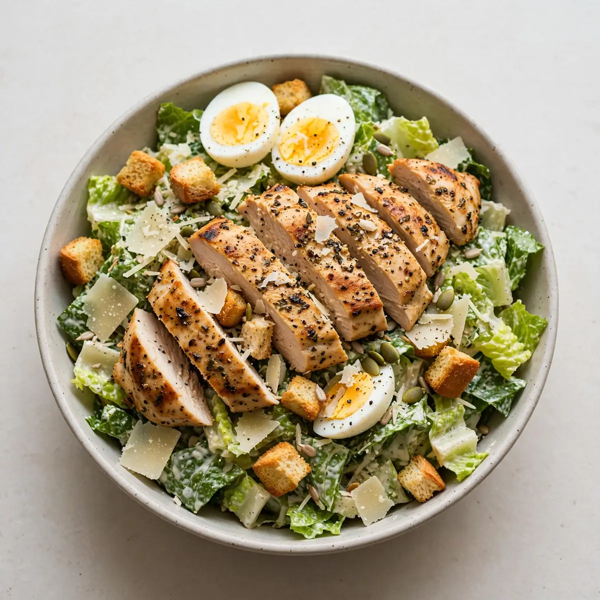 High-Protein Chicken Caesar Meal Prep Salad