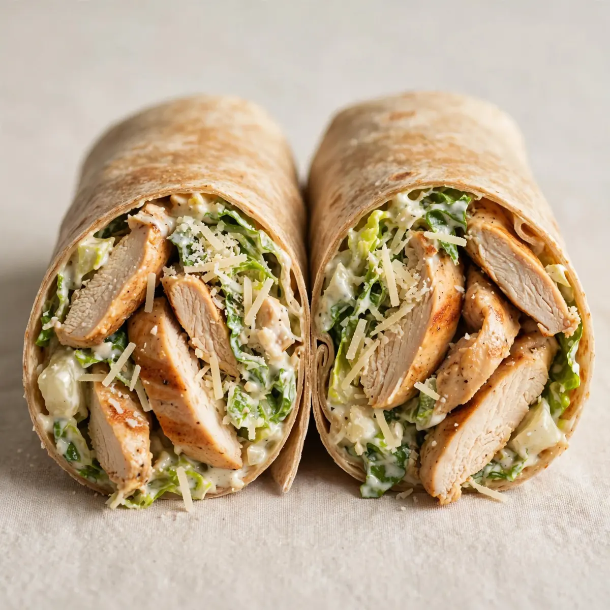 High-Protein Chicken Caesar Wrap