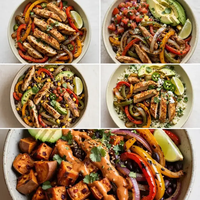 High-Protein Chicken Fajita Meal Prep Bowls