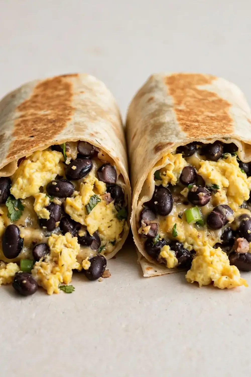 High-Protein Breakfast Burrito with Eggs and Black Beans
