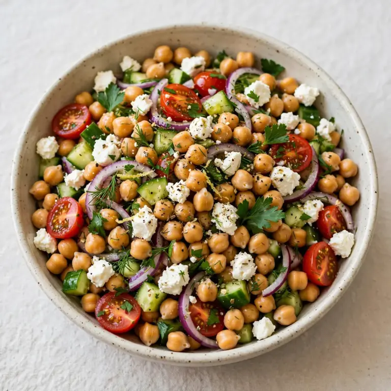 High-Protein Kichererbsen-Feta-Salat