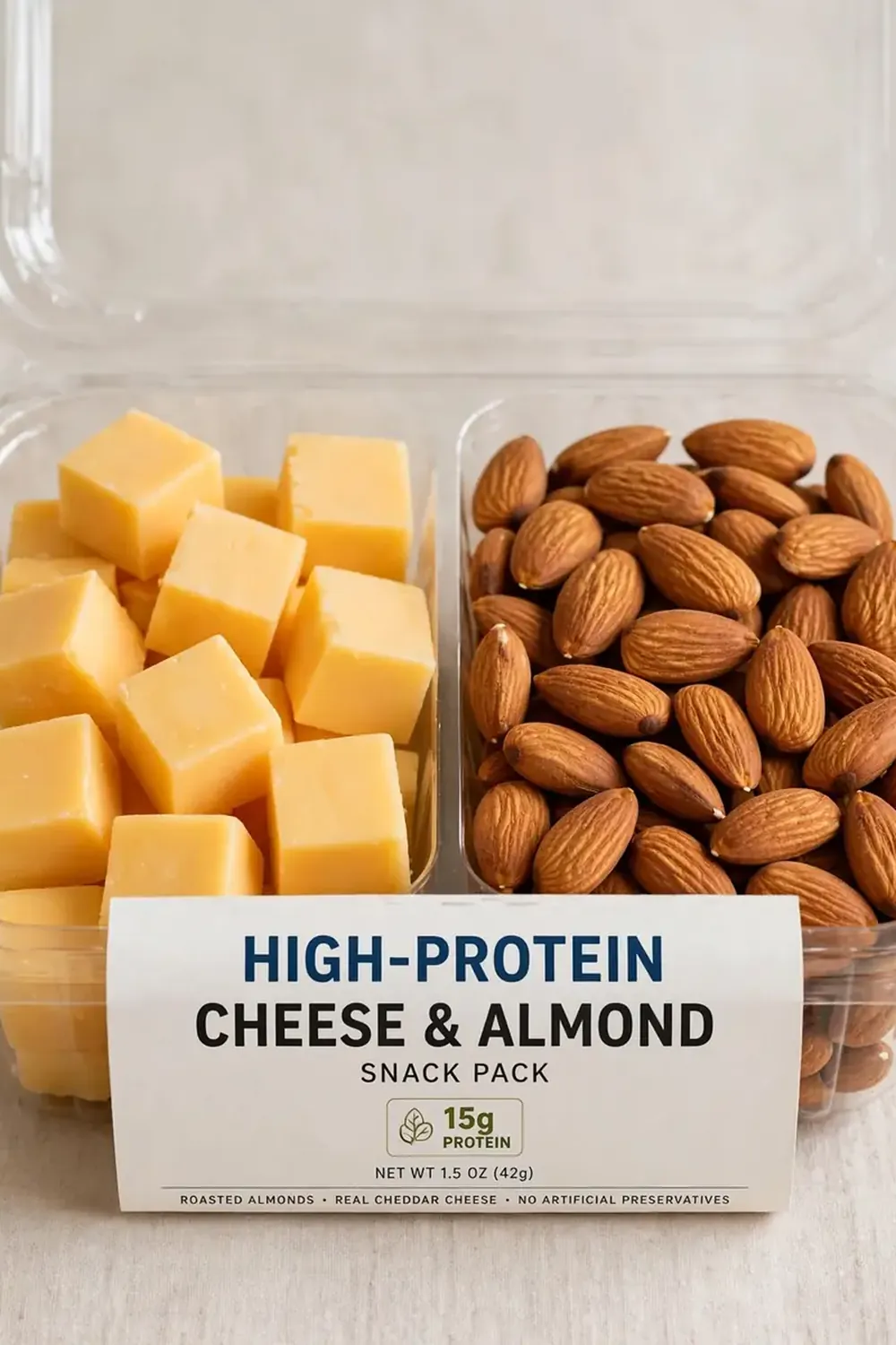 High-Protein Cheese and Almond Snack Pack