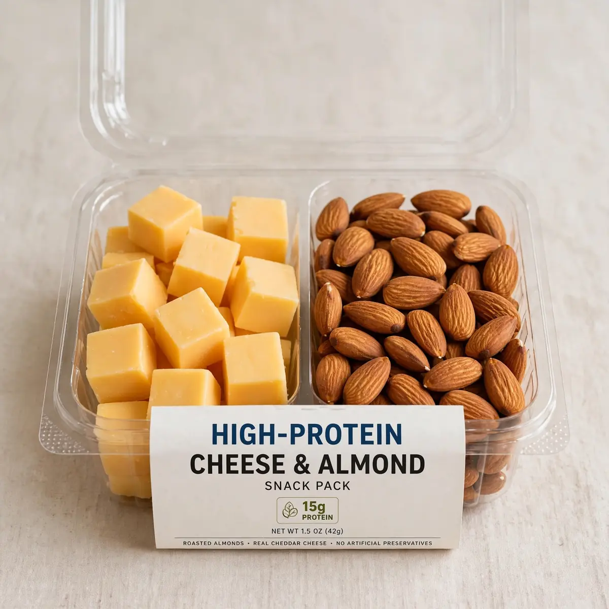 High-Protein Käse-Mandel-Snack