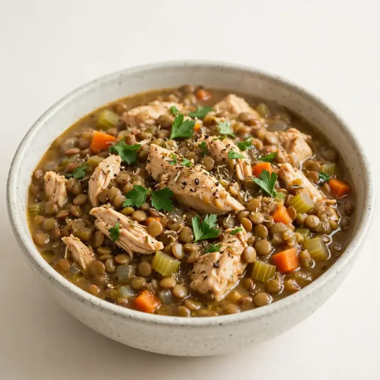 High-Protein Linsen-Hähnchen-Eintopf