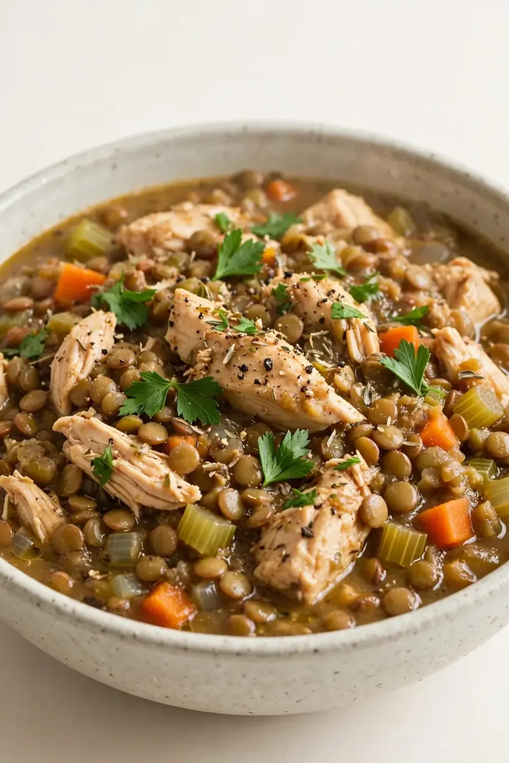 High-Protein Lentil and Chicken Stew