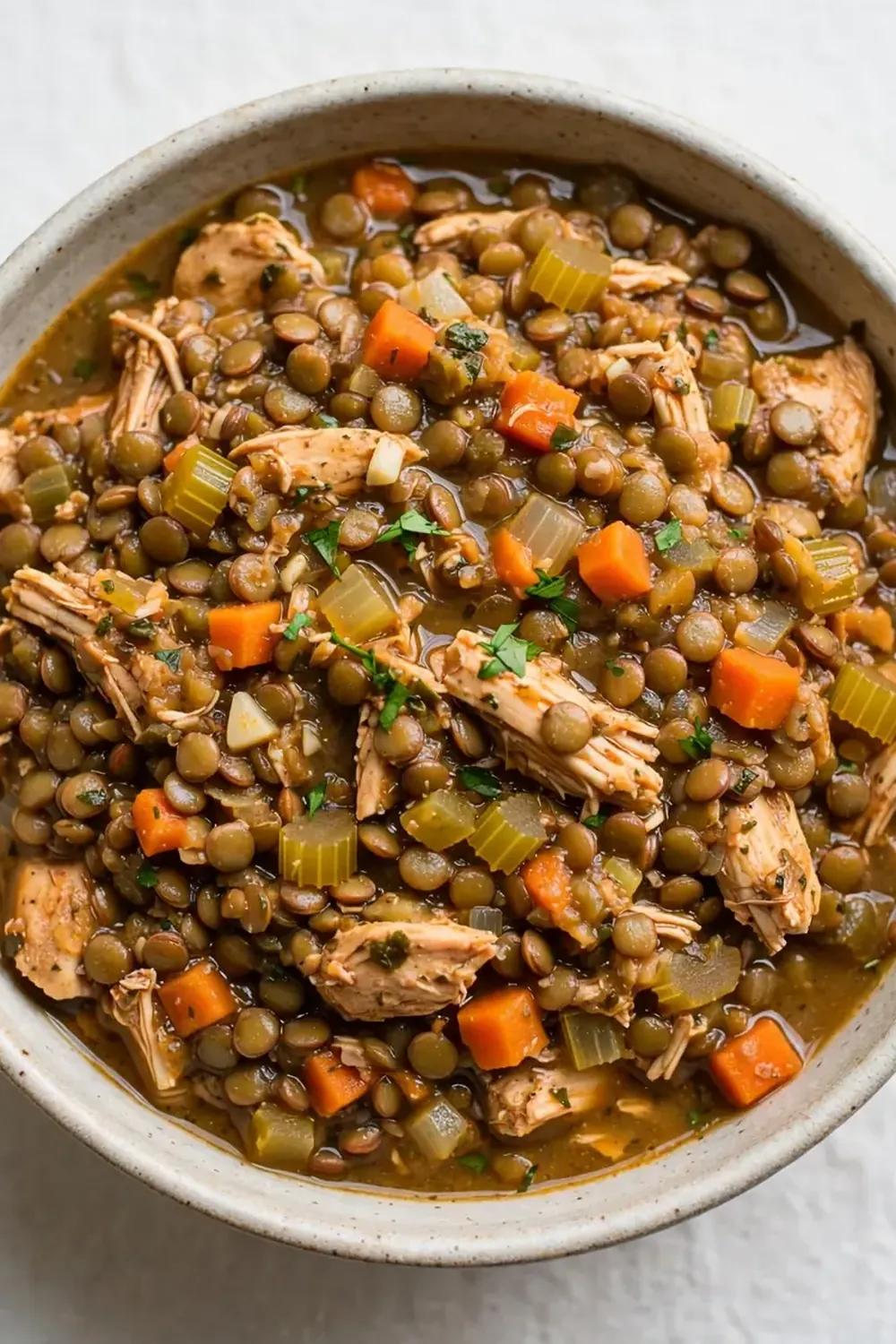 High-Protein Lentil and Chicken Meal Prep Stew