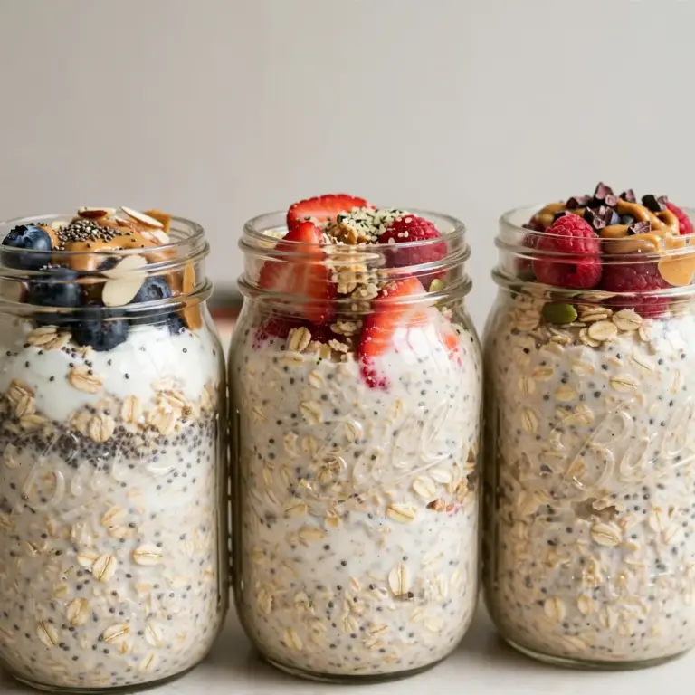 High-Protein Overnight Oats Meal Prep im Glas
