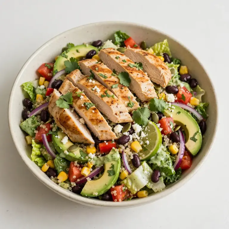 High-Protein Southwest Chicken Salad – würzig & sattmachend