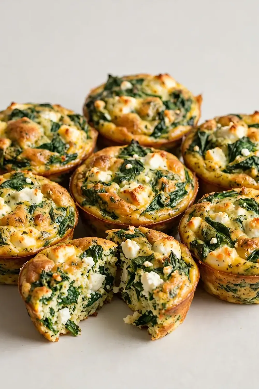 High-Protein Spinach and Feta Egg Muffins
