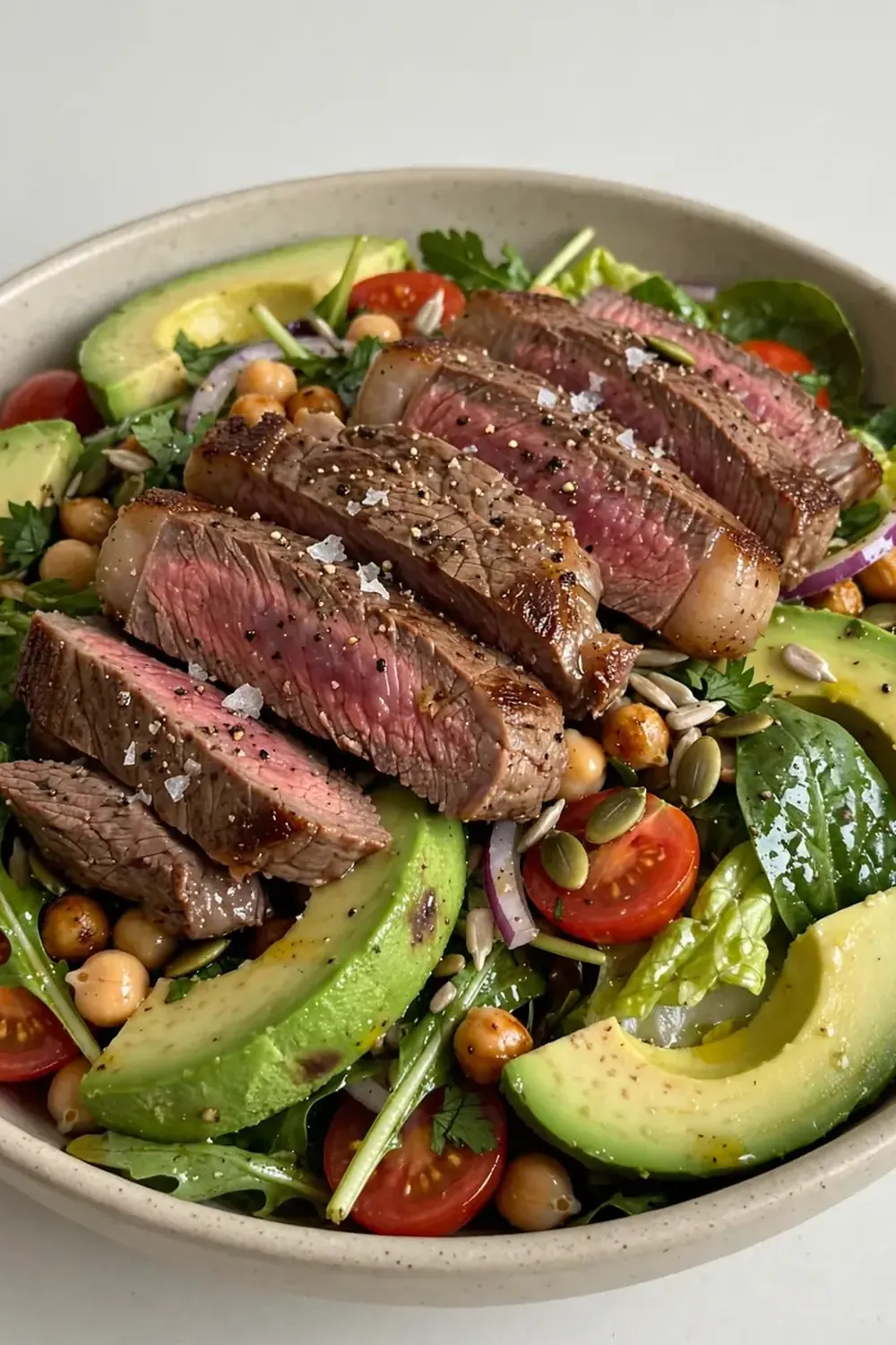 High-Protein Steak Salad with Avocado