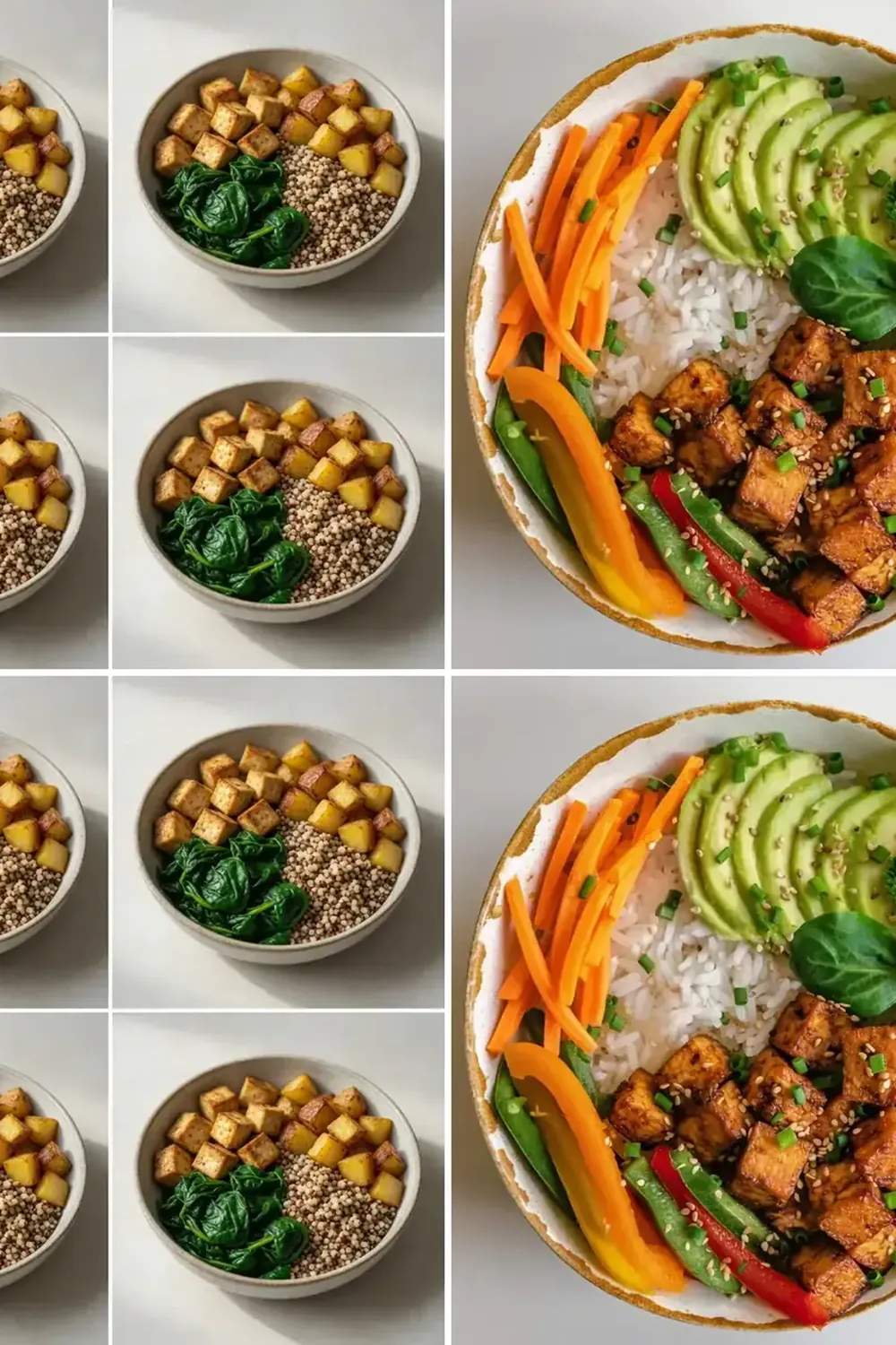 High-Protein Tofu and Vegetable Meal Prep Bowls