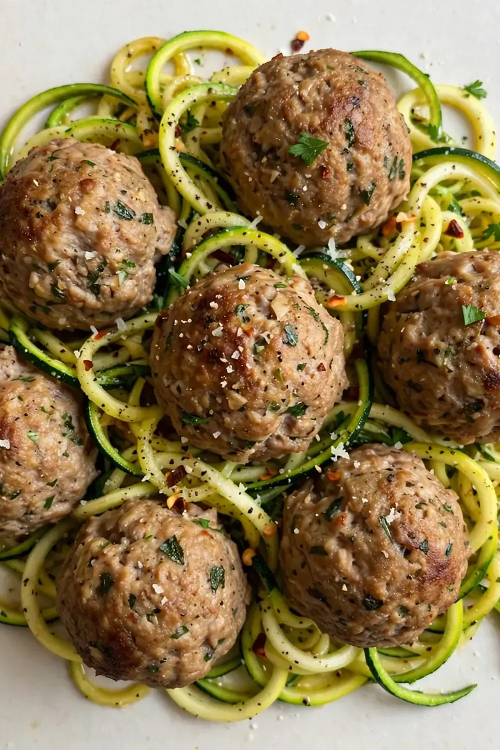 High-Protein Turkey Meatball Meal Prep with Zoodles