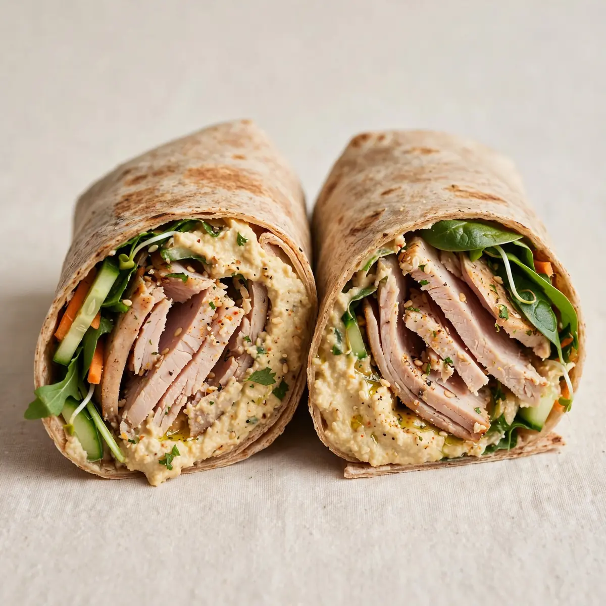 High-Protein Turkey & Hummus Wrap – perfekt fürs Meal Prep