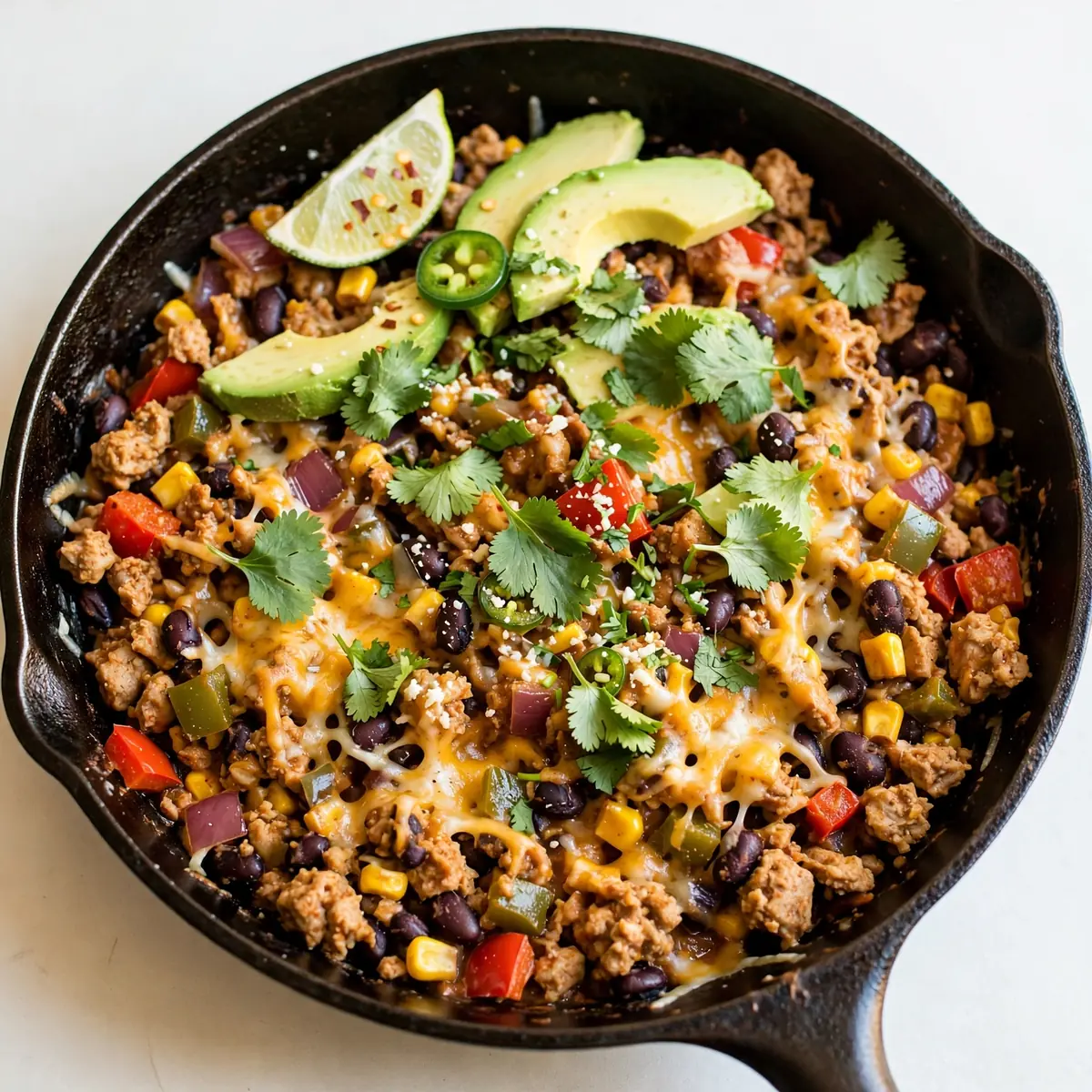 Hochprotein-Türkei-Taco-Pfanne