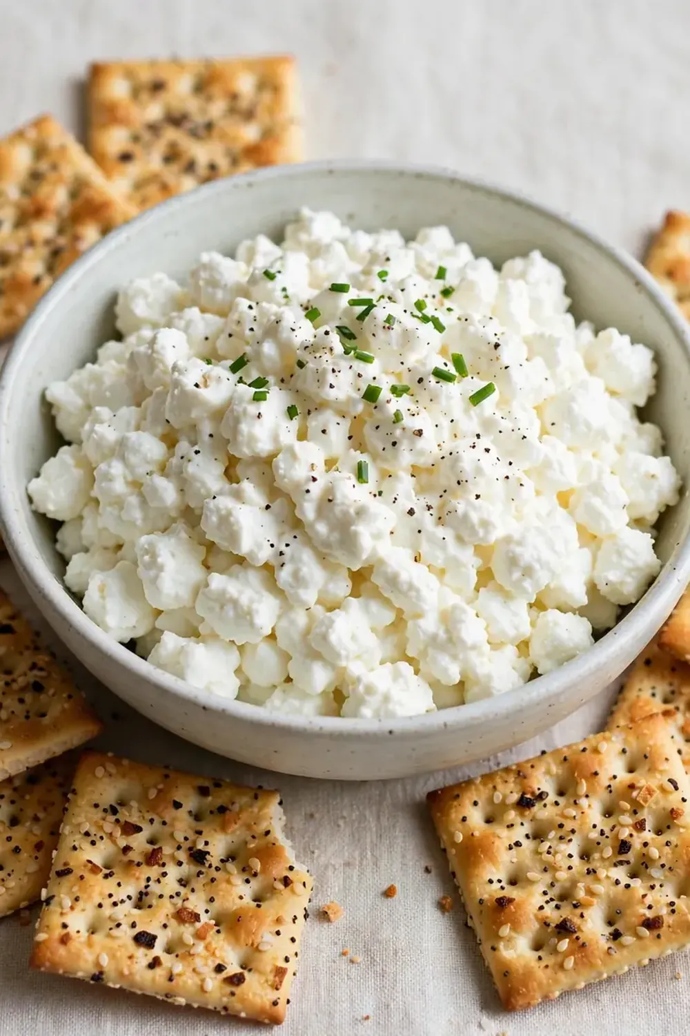 Cottage Cheese and Everything Bagel Crackers