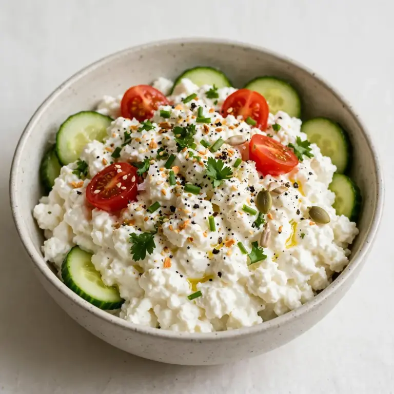 Kalorienarme High-Protein Cottage Cheese Bowl