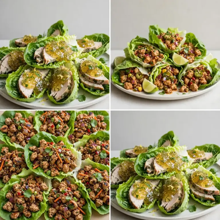 Kalorienarme High-Protein Turkey Lettuce Wraps