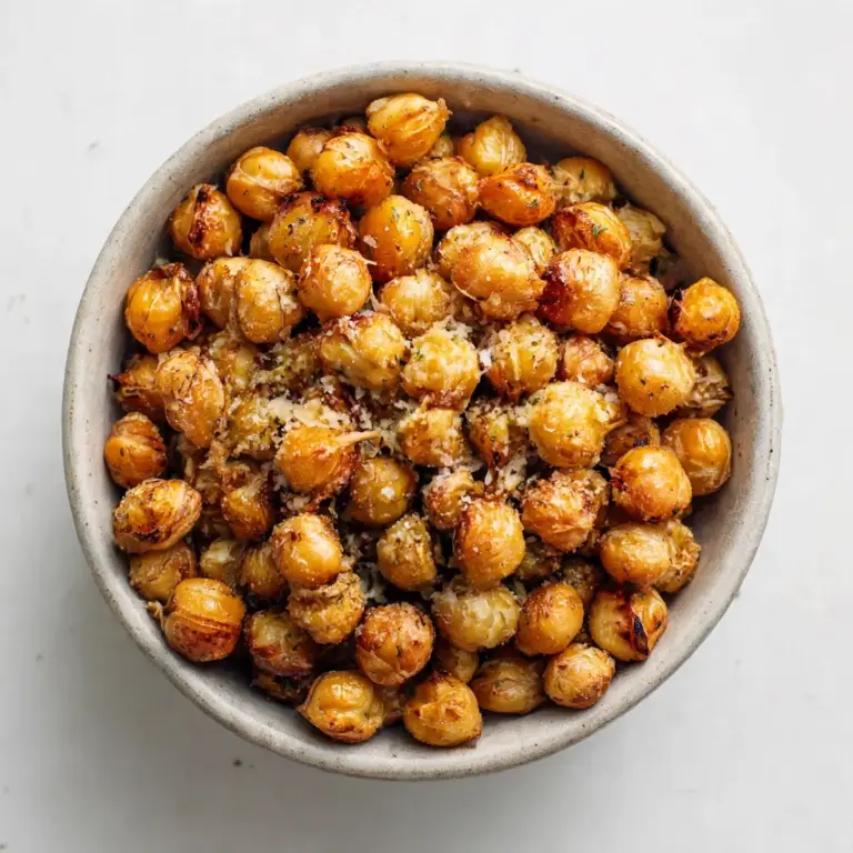 Knusprige Parmesan-Kichererbsen aus dem Ofen