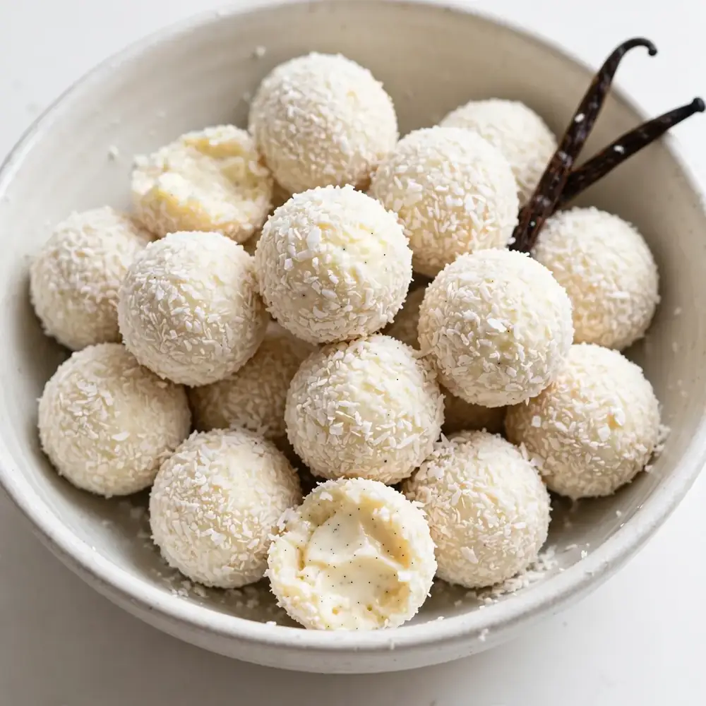 Kokos-Bällchen mit Vanille