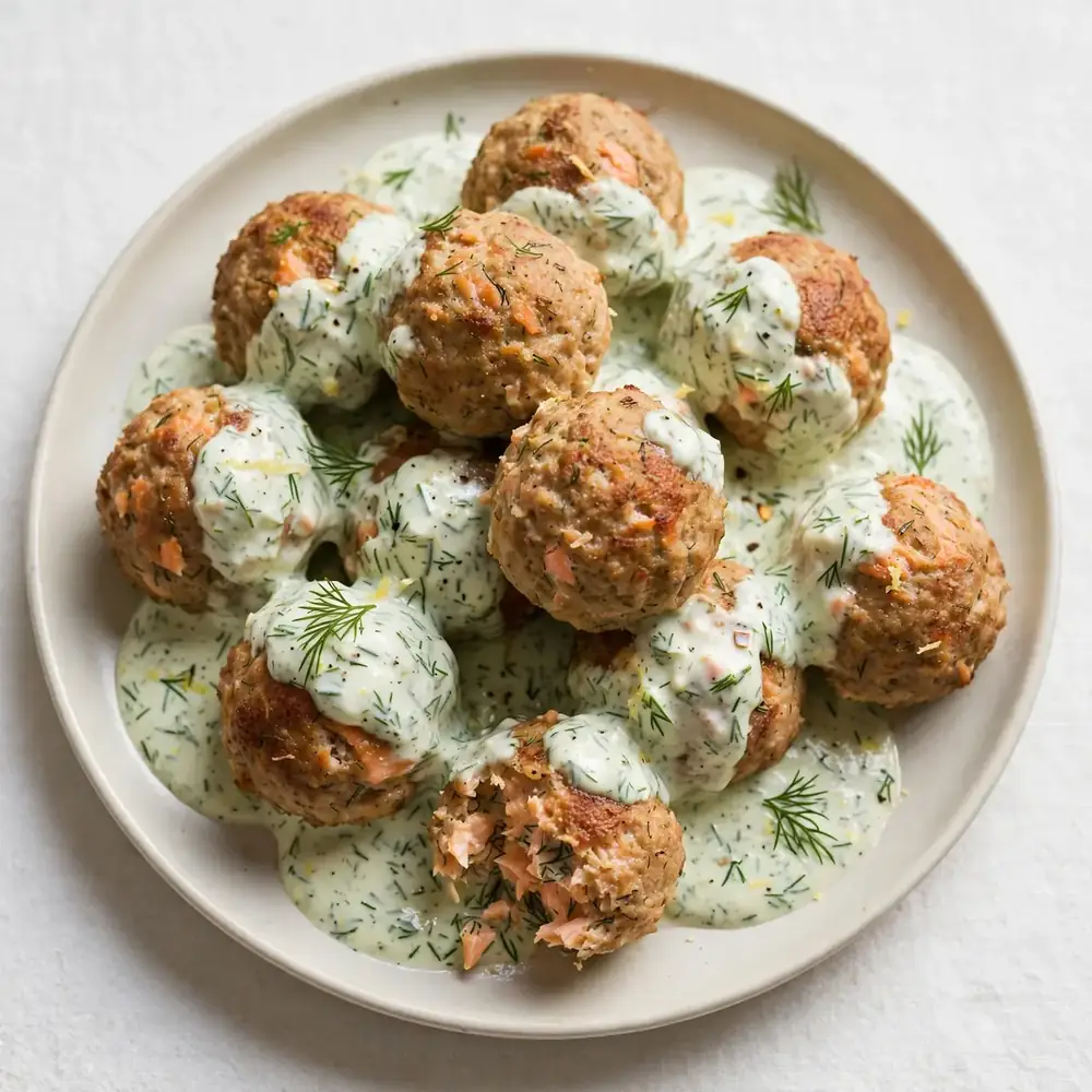 Lachs-Pizzabällchen mit Dill