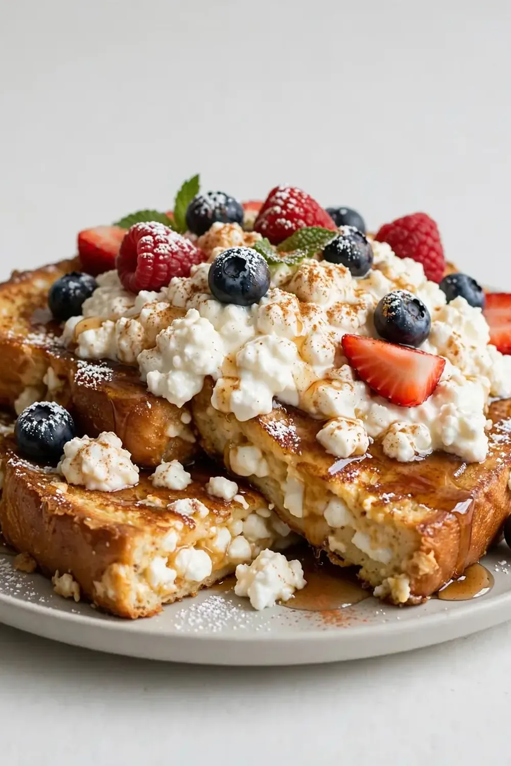 Protein French Toast with Cottage Cheese Batter
