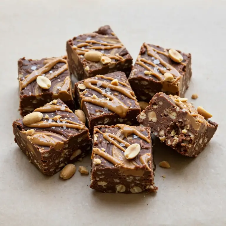Protein-Fudge mit Erdnussbutter