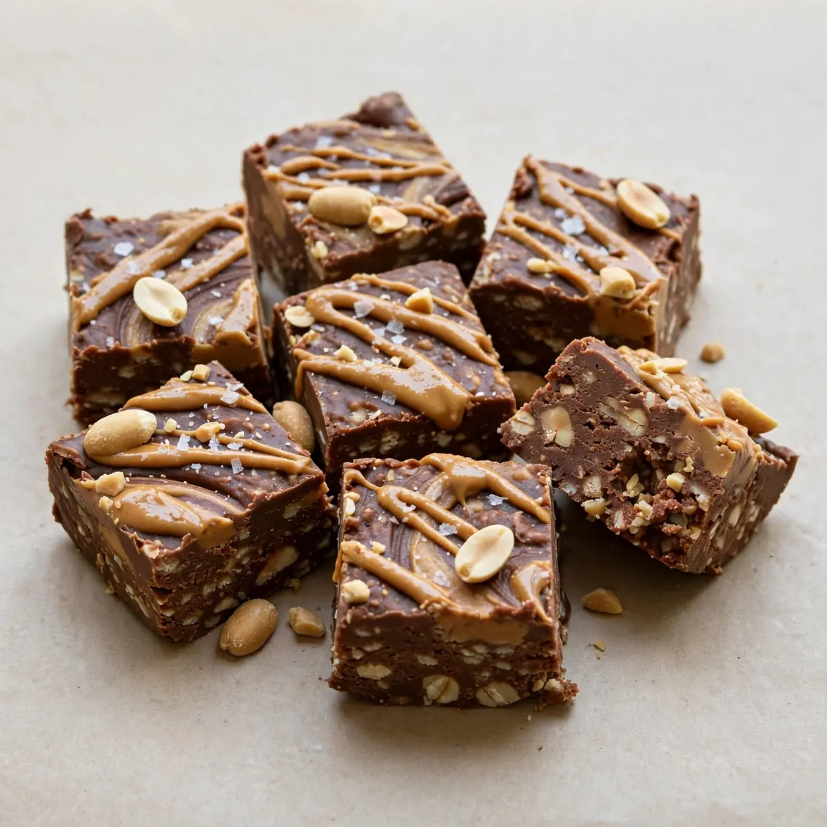 Protein-Fudge mit Erdnussbutter