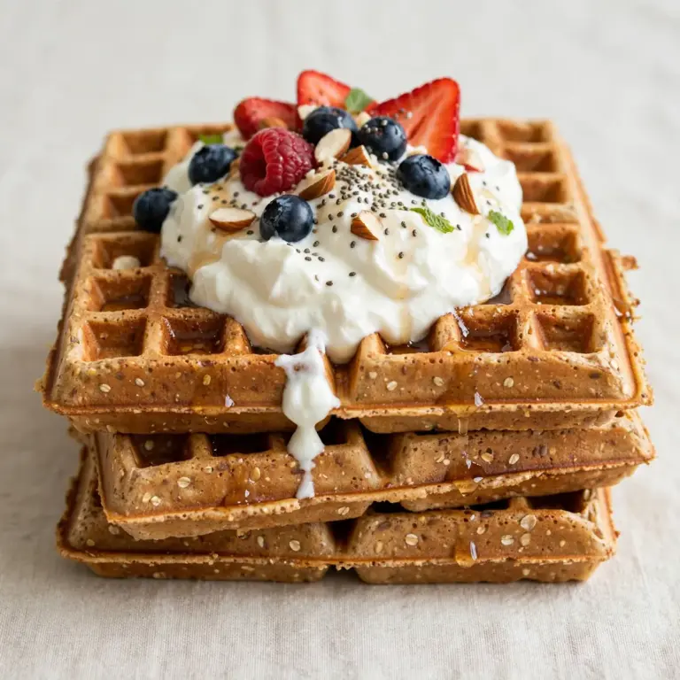 Protein-Waffeln mit griechischem Joghurt