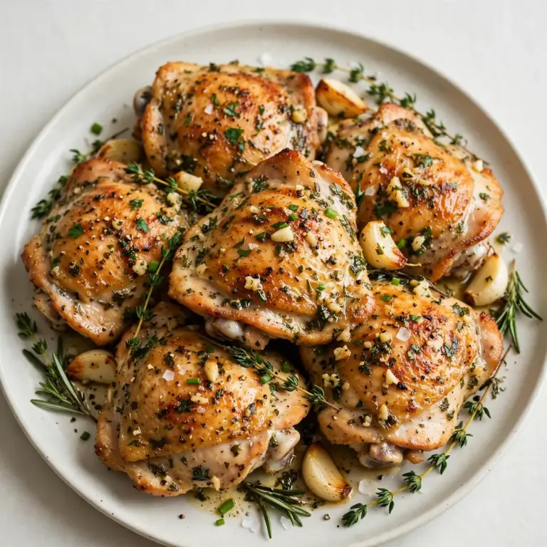 Proteinreiche Knoblauch-Kräuter Hähnchenschenkel