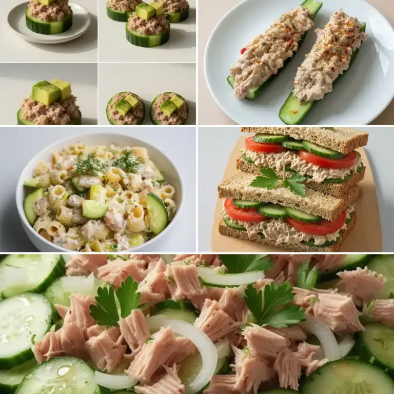 Proteinreiche Thunfisch-Gurken-Häppchen