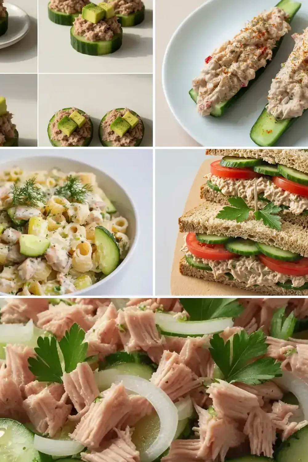High-Protein Tuna Salad Cucumber Bites