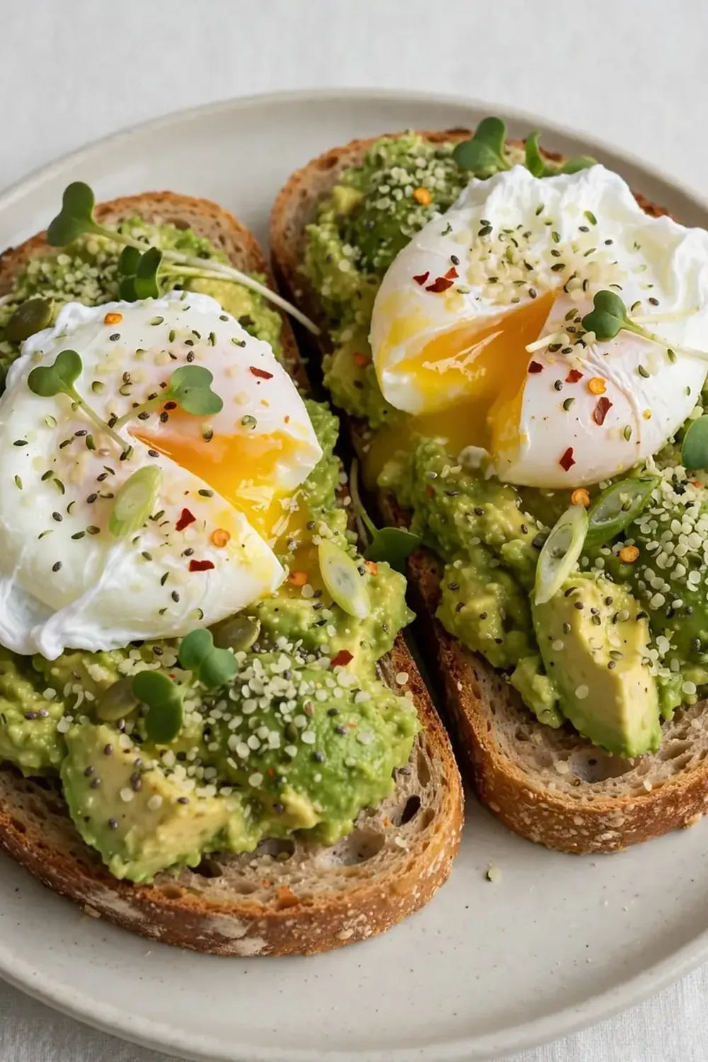 High-Protein Avocado Toast with Poached Eggs