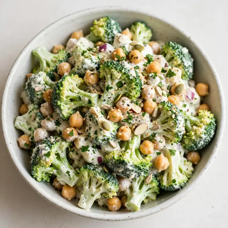 Proteinreicher Brokkoli-Salat, cremig & lecker