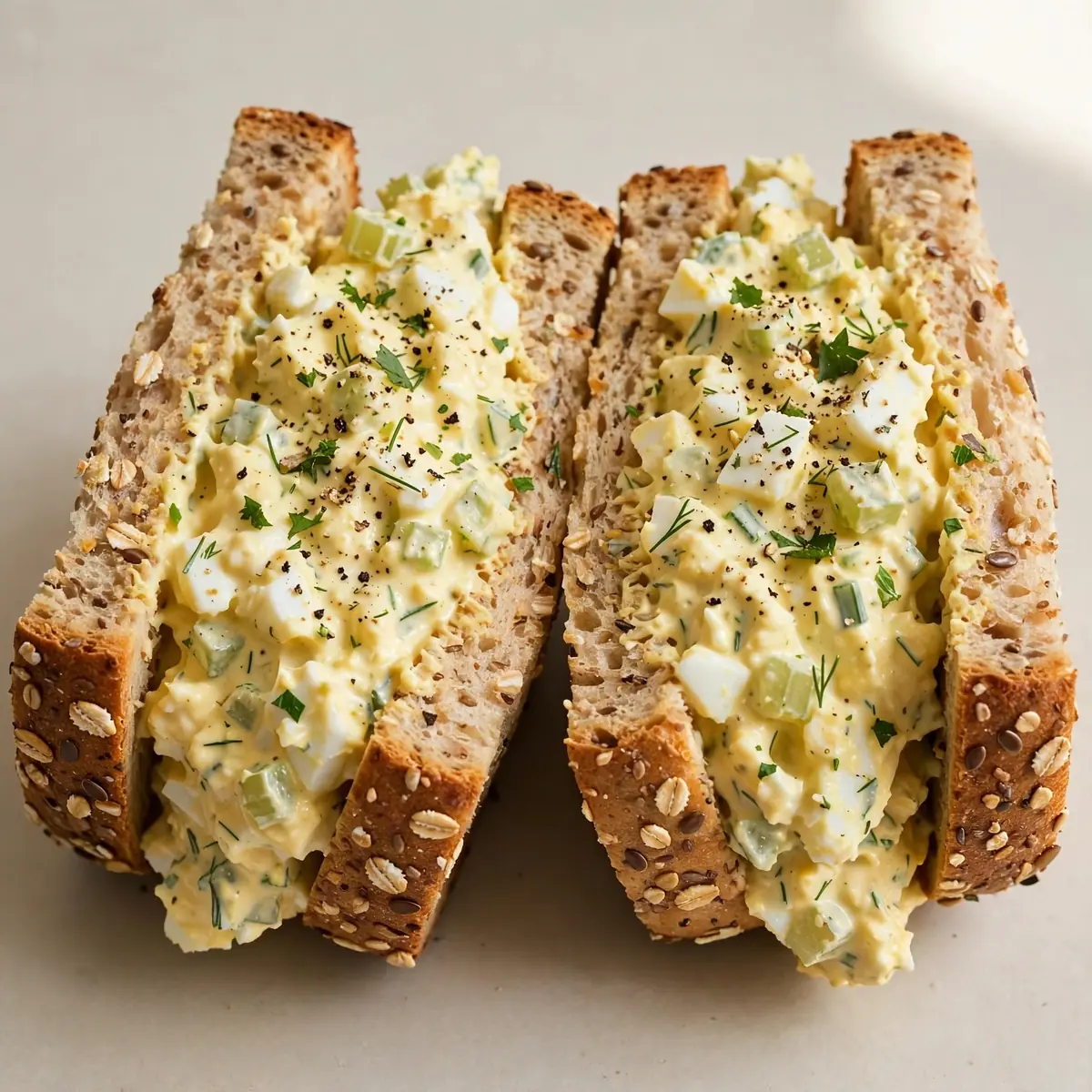 Proteinreicher Eiersalat-Sandwich