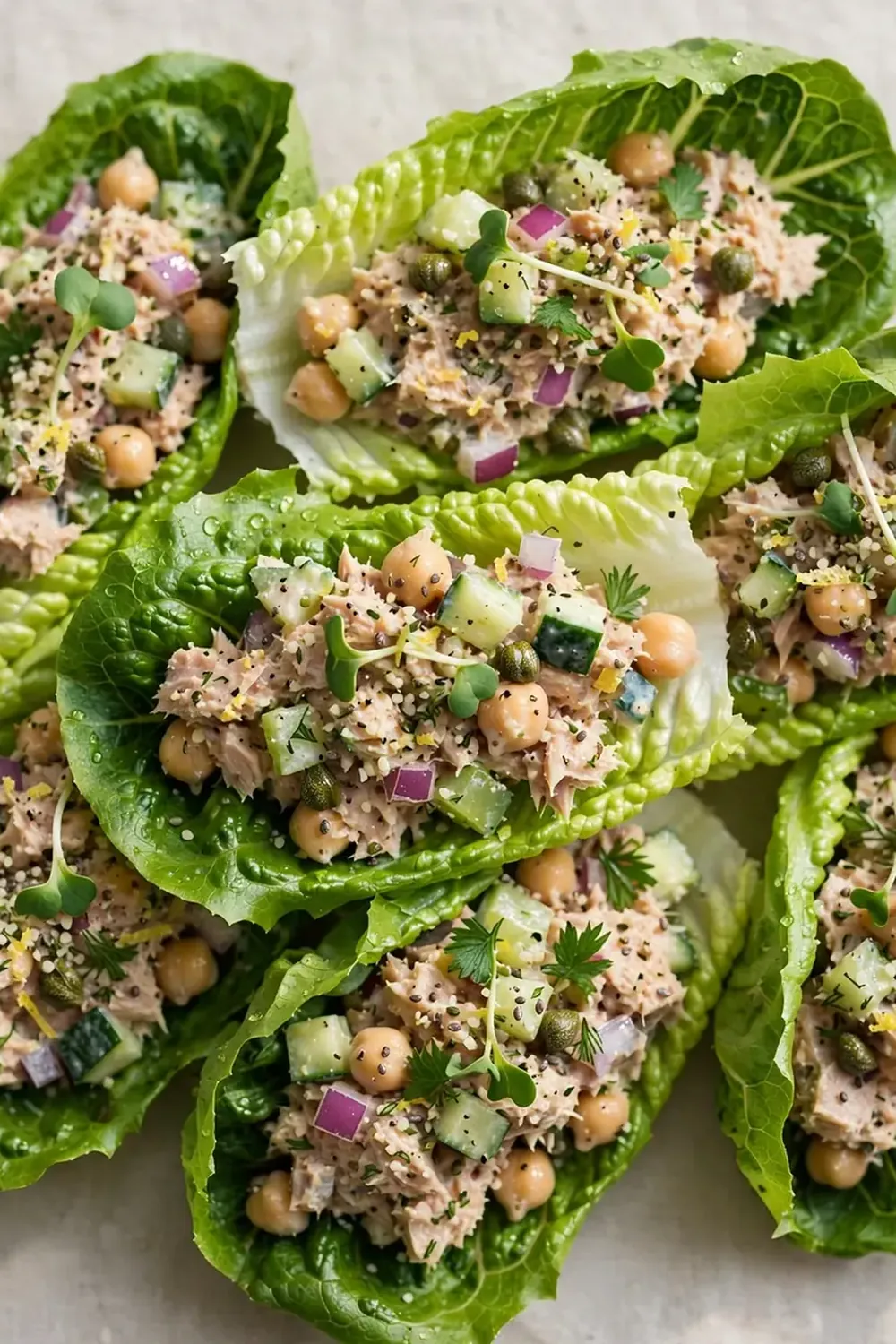 High-Protein Tuna Salad Lettuce Wraps